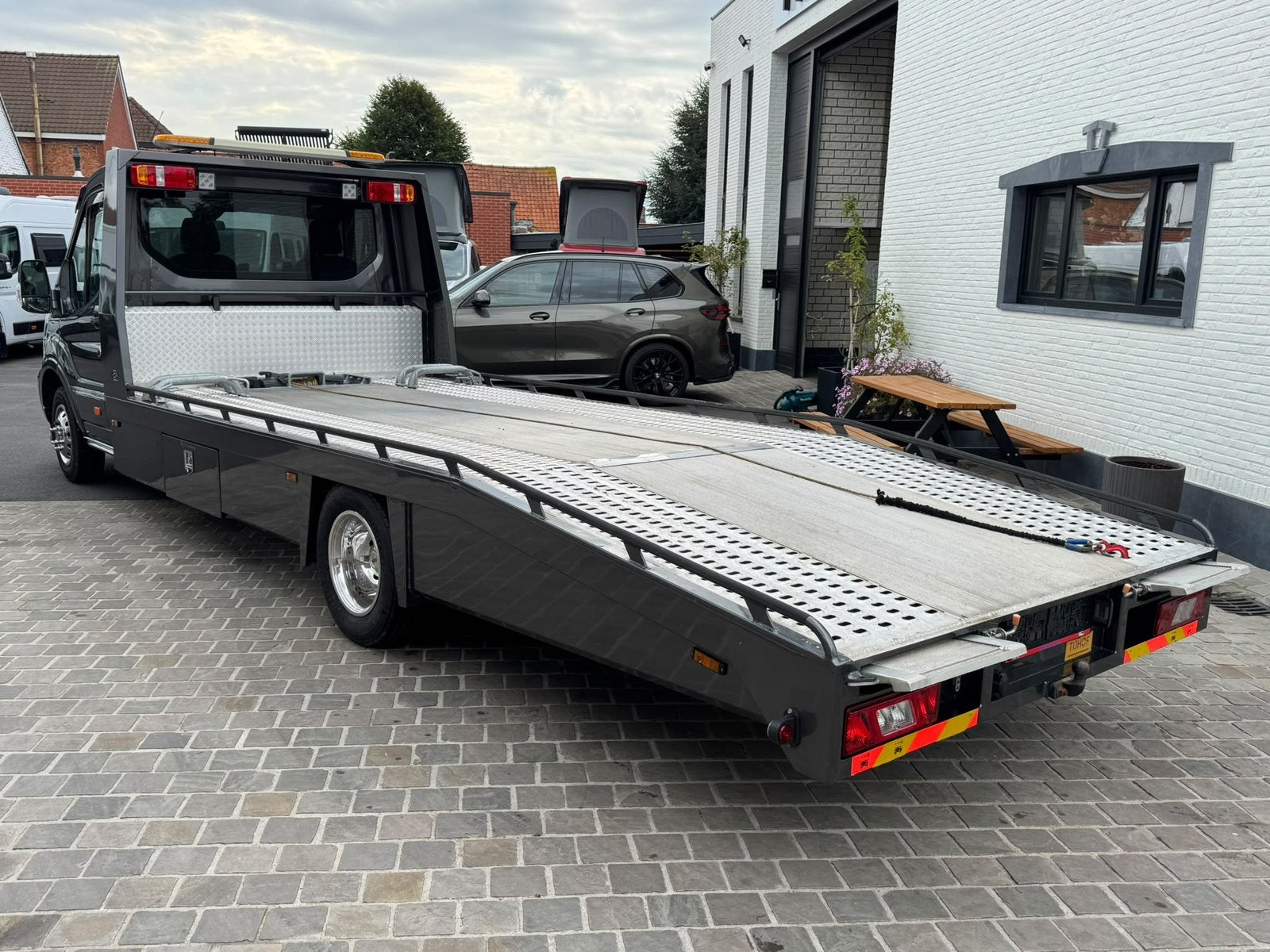 Ford Transit met thijhof plateau, Auto's, Automaat, Euro 6, Overige kleuren, Leder