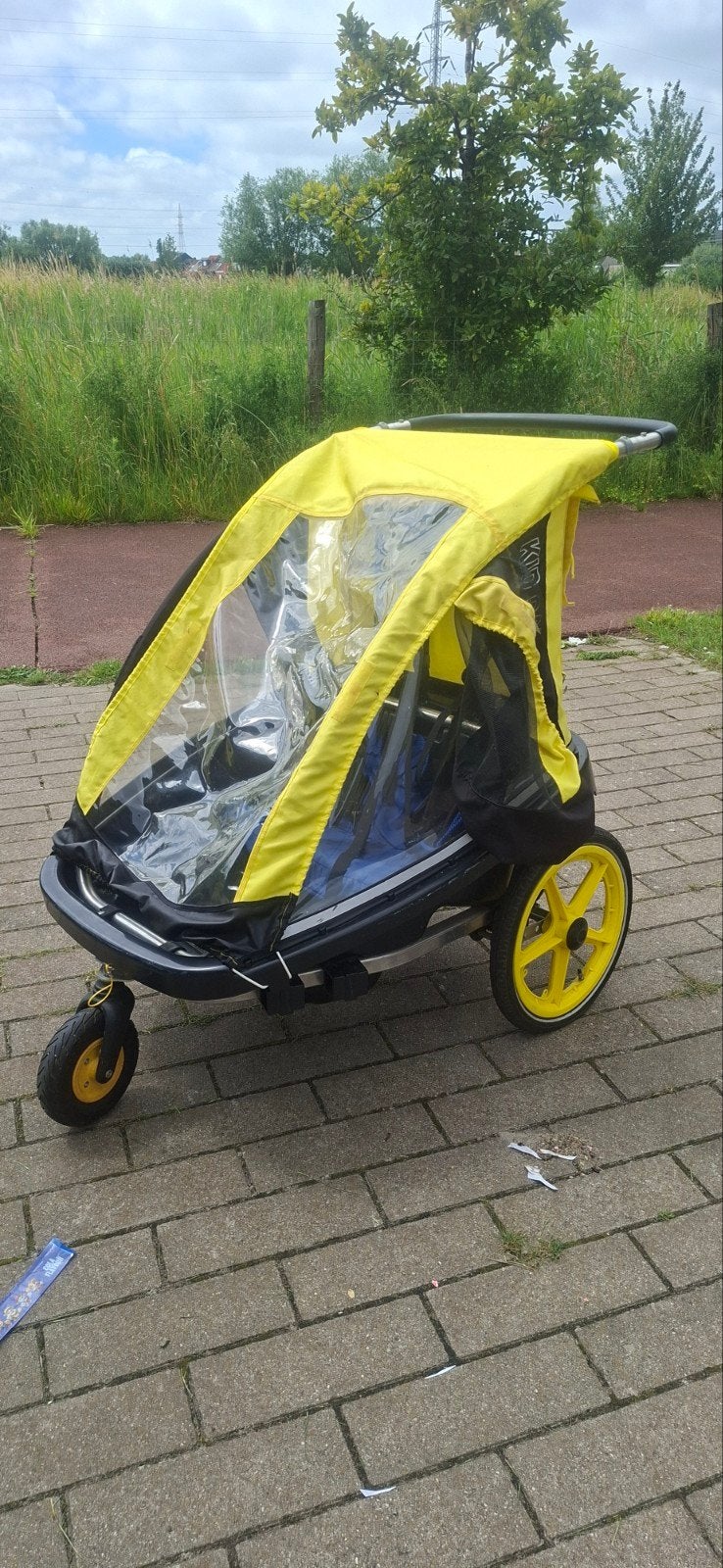 Fietskar 2 Kinderen, Fietsen en Brommers, Fietsaccessoires | Aanhangwagens en Karren, Ophalen