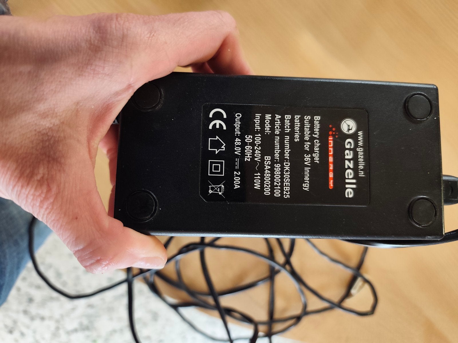 gazelle innergy ebike lader, Audio, Tv en Foto, Ophalen of Verzenden, Zo goed als nieuw