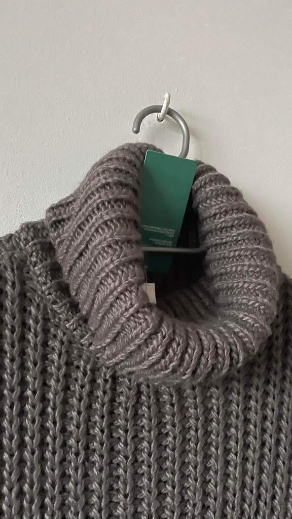 PULL débardeur neuf gris souris col roulé sans manches TU, H&M, Enlèvement ou Envoi, Neuf, Gris