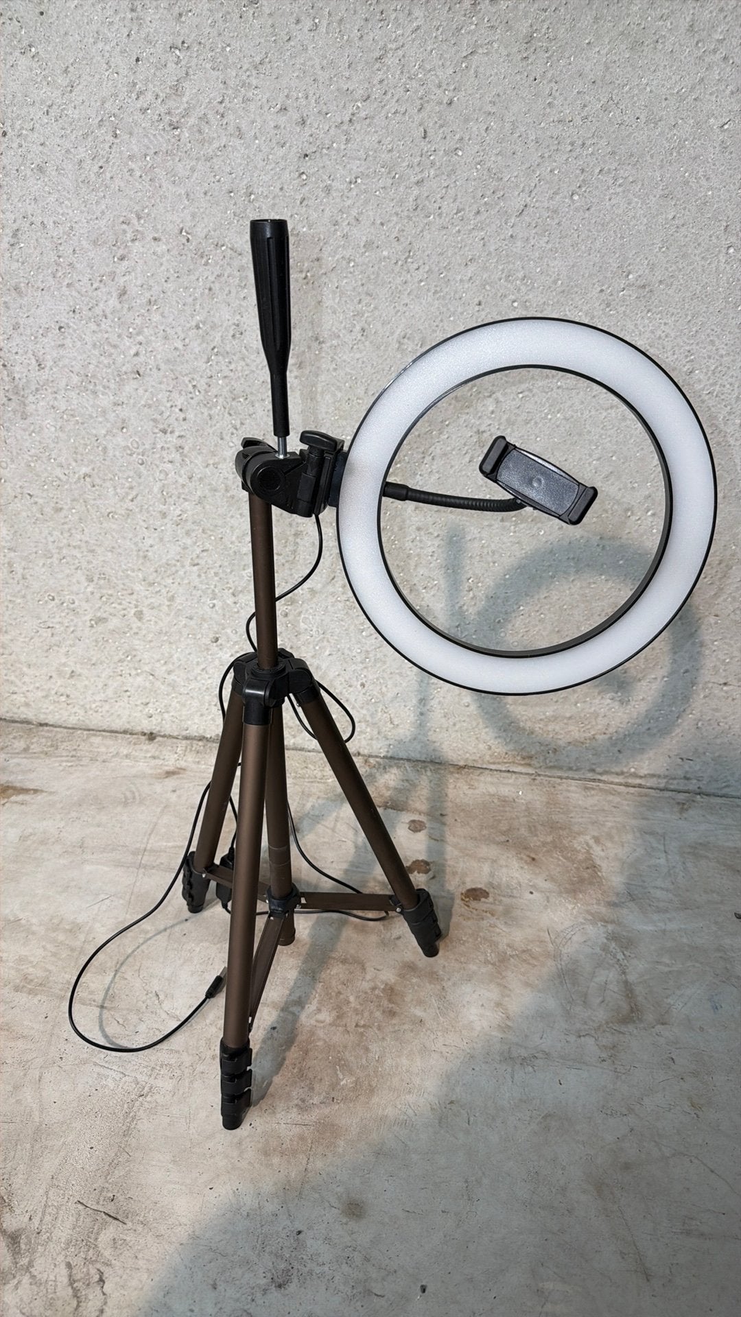 LED Ringlamp met statief & smartphonehouder – Verstelbaar, Enlèvement, Comme neuf