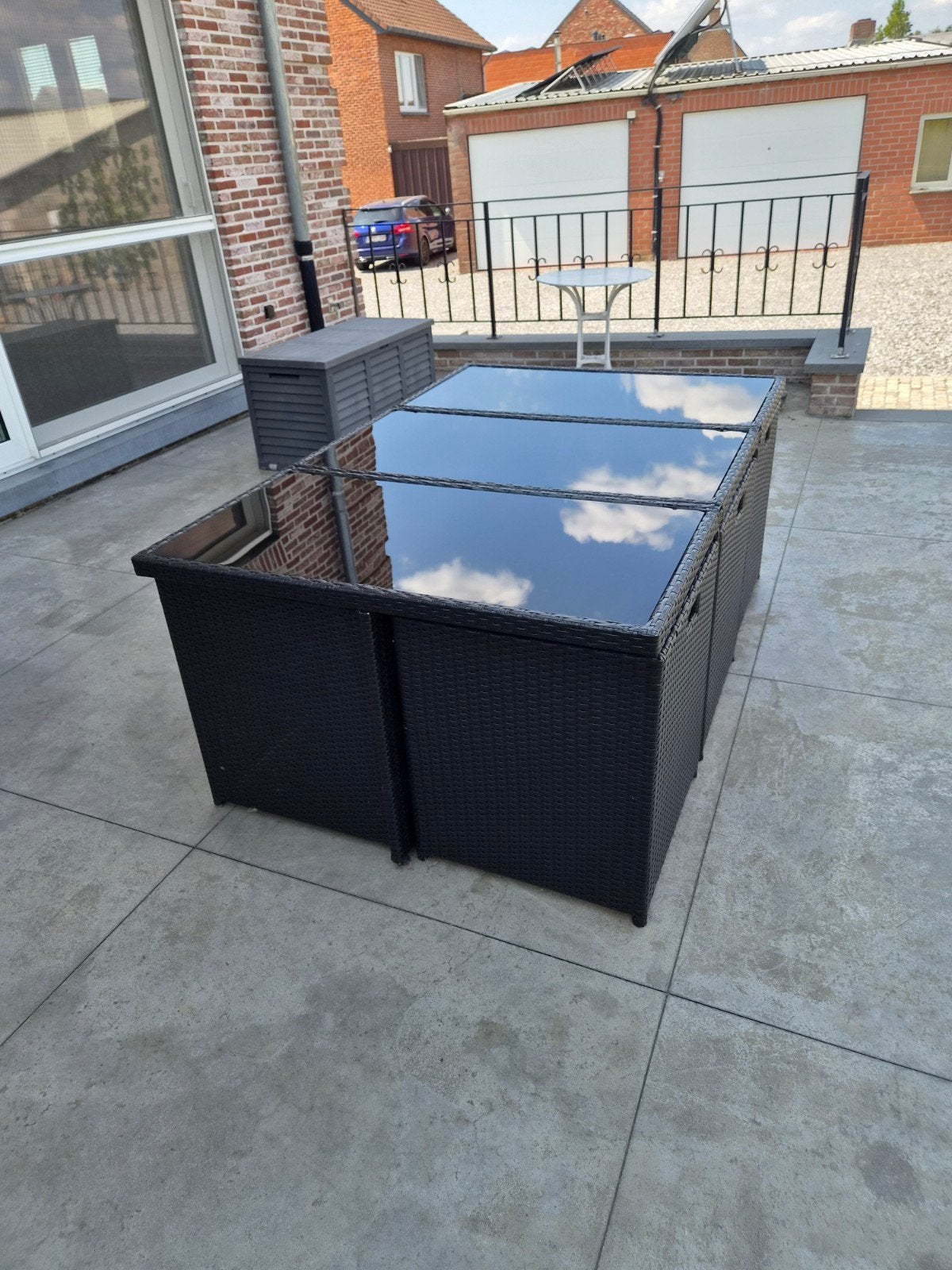 Tuinset tectake, Tuin en Terras, Bergingen en Tuinkasten, Zo goed als nieuw, Kunststof, Ophalen