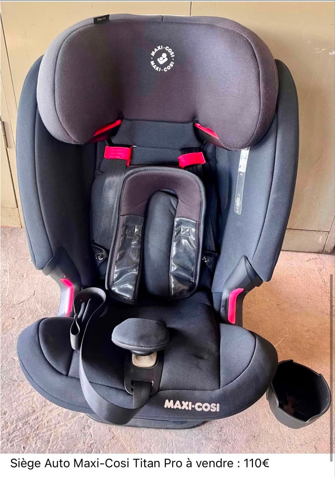 Siège bébé Maxi-Cosi TITAN PRO, Kinderen en Baby's, Zo goed als nieuw, Afneembare rugleuning, 9 t/m 36 kg, Isofix