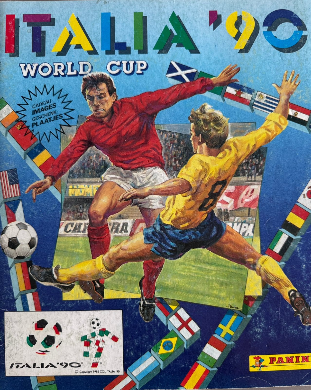 Panini Italia ’90 – Compleet Album – Alle Originele Stickers, Ophalen, Gebruikt
