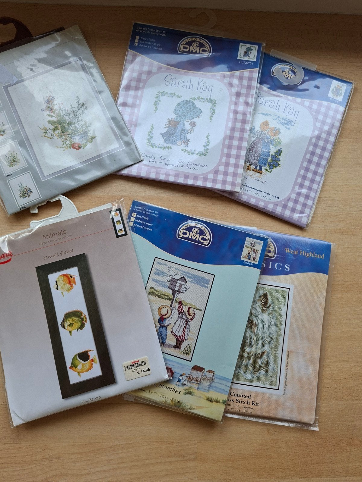 borduurpaketten 6 stuks, Hobby en Vrije tijd, Ophalen of Verzenden, Zo goed als nieuw, Handborduren, Borduurpakket