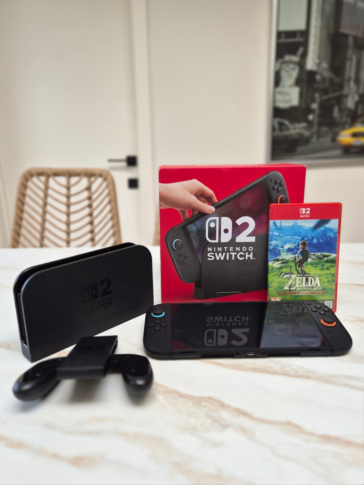 Nintendo Switch 2 + Zelda BOTW, Switch OLED, Avec 1 manette, Comme neuf, Enlèvement