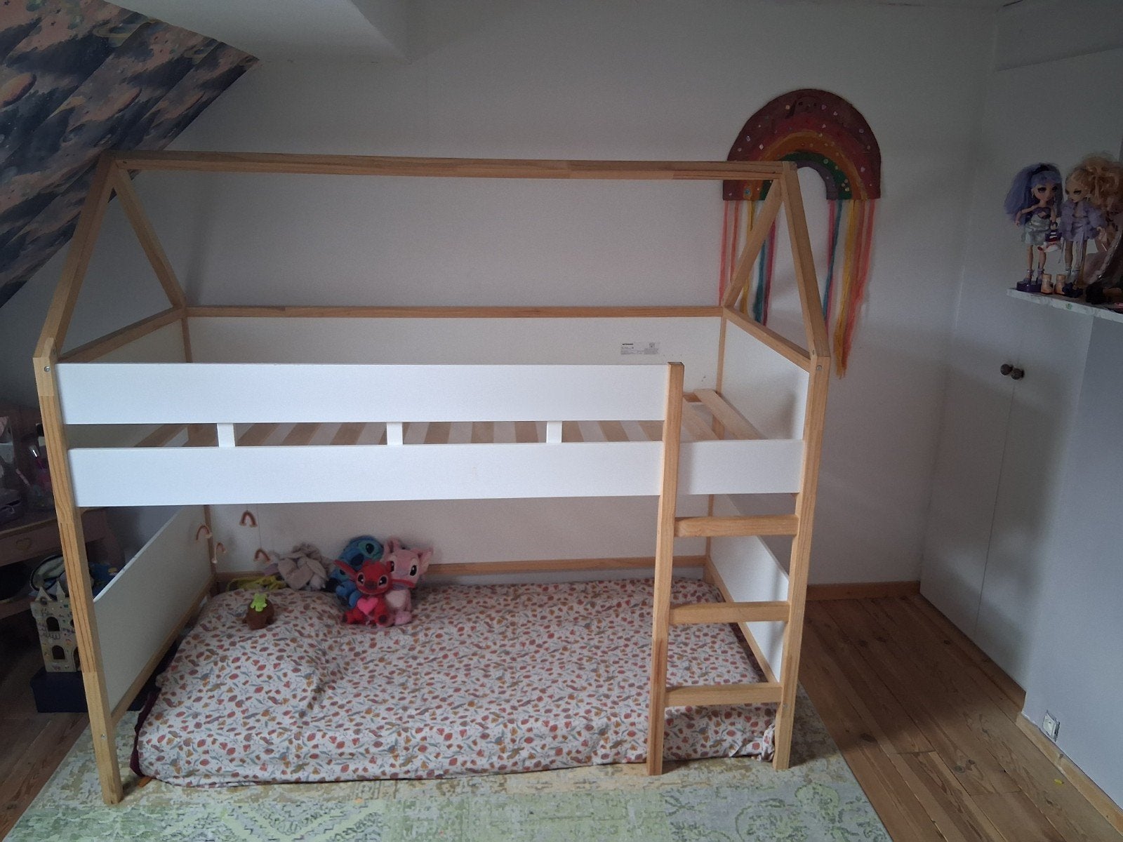 Lit cabane Vertbaudet 90x190 + Matelas été/hiver, Enfants & Bébés, Chambre d'enfant | Lits superposés & Lits mezzanines, Enlèvement