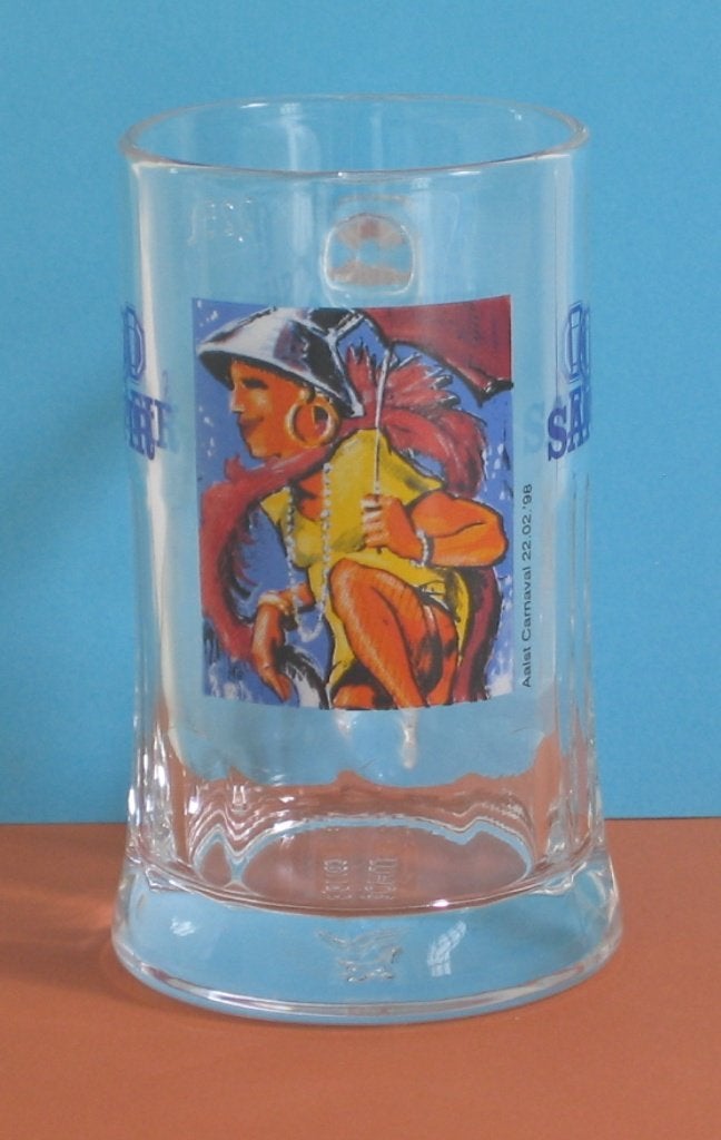 BIERGLAS SAFIR CARNAVAL 952, Verzamelen, Ophalen, Gebruikt, Glas of Glazen, Overige merken