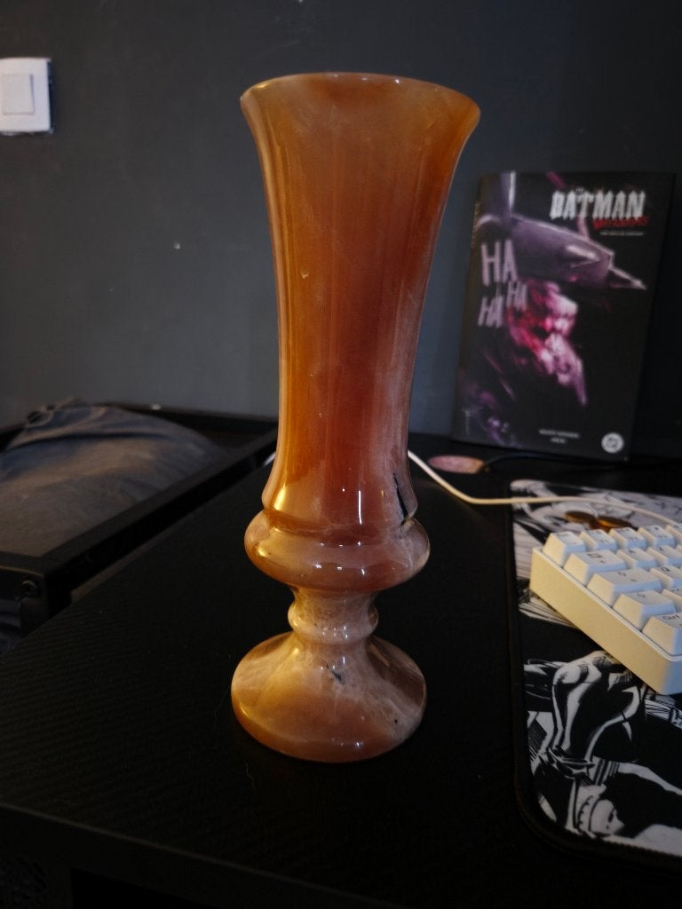 Vintage marble decorative vaas, Huis en Inrichting, Meerkleurig, Natuurlijk materiaal, Ophalen of Verzenden, Zo goed als nieuw