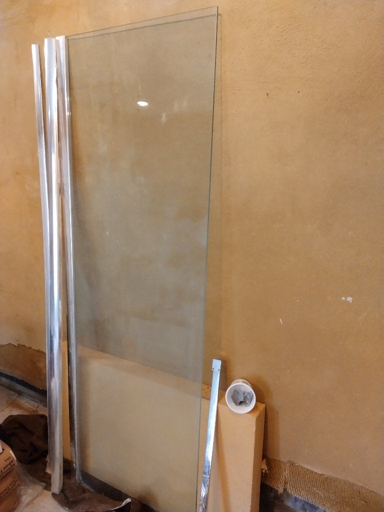 Douchewand glas, Bricolage & Construction, Sanitaire, Enlèvement, Utilisé, Verre, Douche