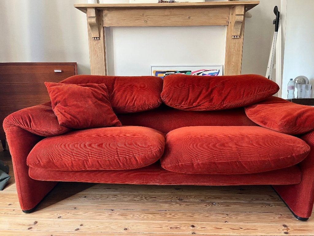 Cassina Maralunga gerestaureerd, Huis en Inrichting, Ophalen, 150 tot 200 cm, Tweepersoons, 75 tot 100 cm