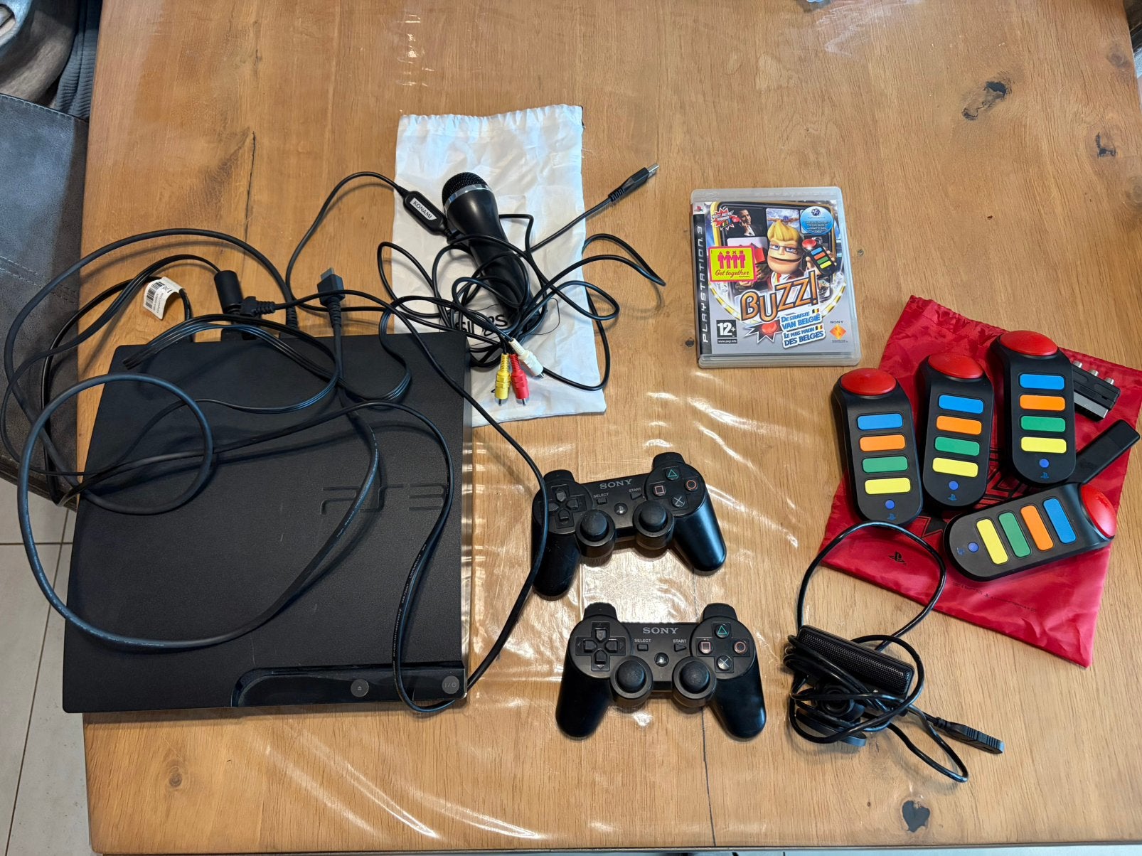 PS3 Slim + accesoires, Ophalen, Met 2 controllers, Slim, Gebruikt