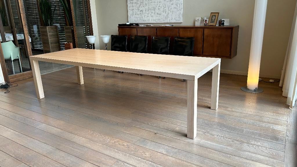 Stijlvolle houten (eet)tafel, Huis en Inrichting, Tafels | Eettafels, Ophalen, Eikenhout, 200 cm of meer, 50 tot 100 cm