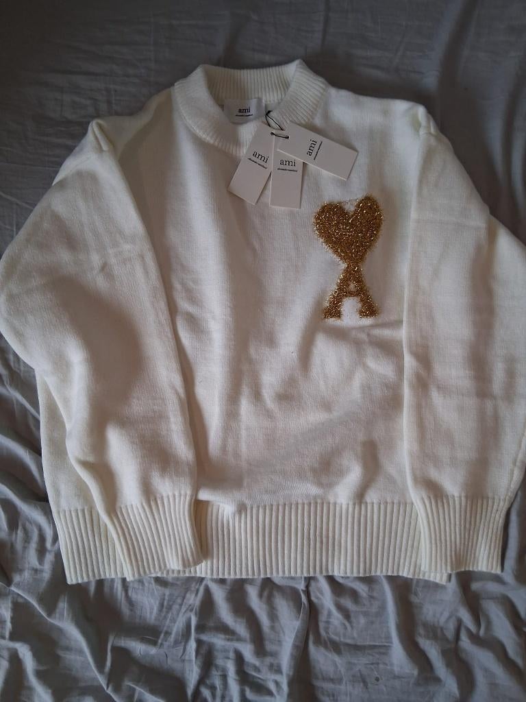 Pull Ami coeur Or taille S, Envoi, Neuf, Taille 36 (S), Beige