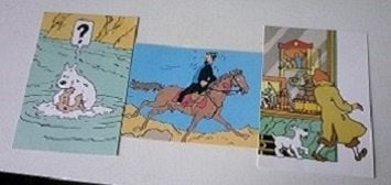 3 cartes postales Tintin et Milou neuves   5€, Collections, Enlèvement ou Envoi, 1980 à nos jours, Non affranchie, Autres thèmes