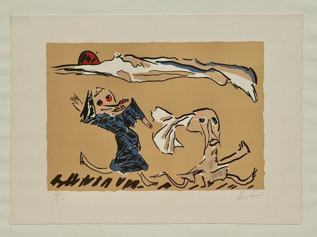 Zeefdruk door Reinhoud, gesigneerd, genummerd., Antiek en Kunst, Ophalen