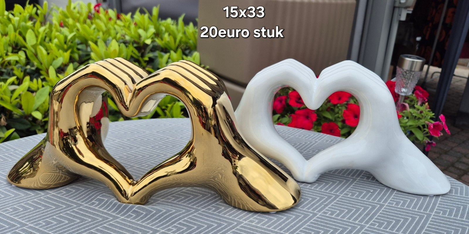 Keramiek 15x33 handen love, Enlèvement, Neuf, Autres matériaux, Autres types