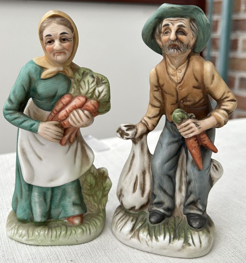 Vintage koppeltje  boer en boerin, Ophalen, Zo goed als nieuw