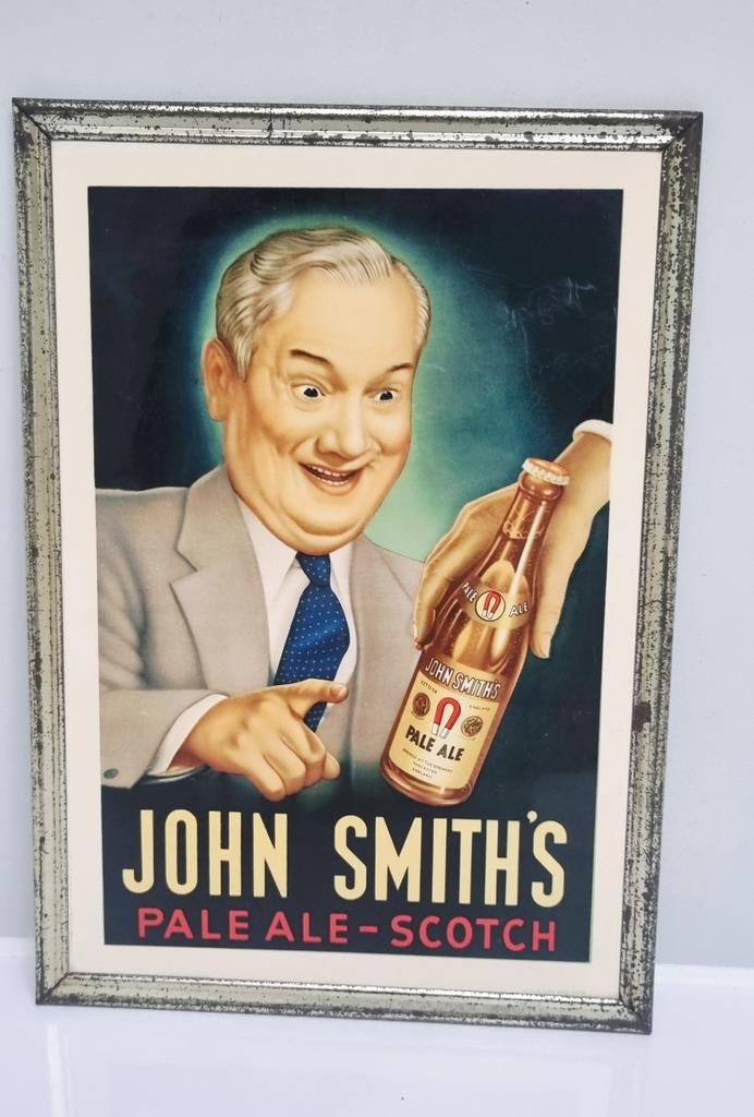 John Smiths reclamebord bord bier brouwerij, Verzamelen, Ophalen of Verzenden, Gebruikt, Reclamebord