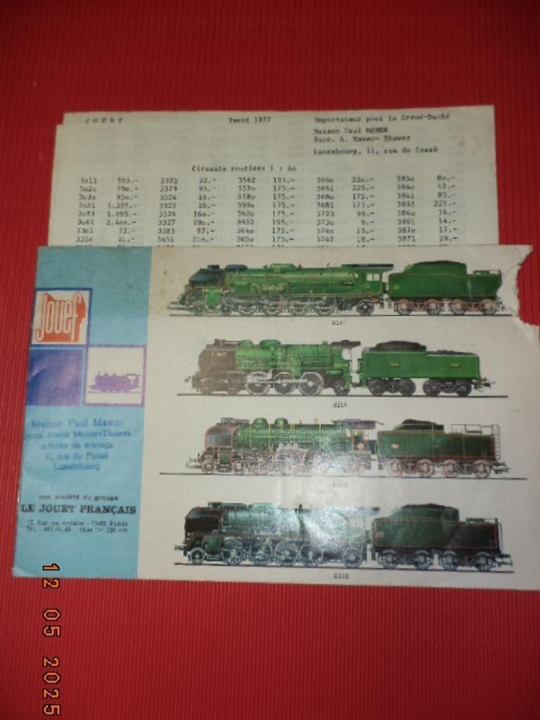Modelbouw: JOUEF: 'Documentations modèles de train...'. 1977, Overige merken, Gebruikt, 1:50 of kleiner, Overige typen