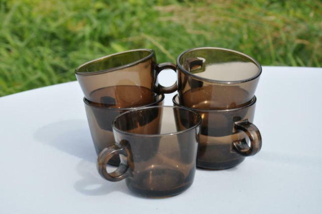 §  6 tasses a café collection seca, Huis en Inrichting, Keuken | Servies, Ophalen of Verzenden, Zo goed als nieuw, Glas, Kop(pen) en/of Schotel(s)