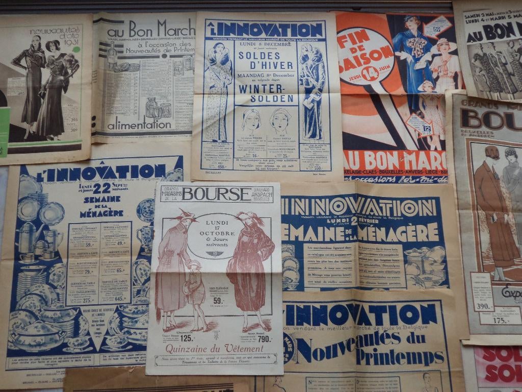 1925-1931 reeks mode publicité INNOVATION BON MARCHE BOURSE, Enlèvement ou Envoi