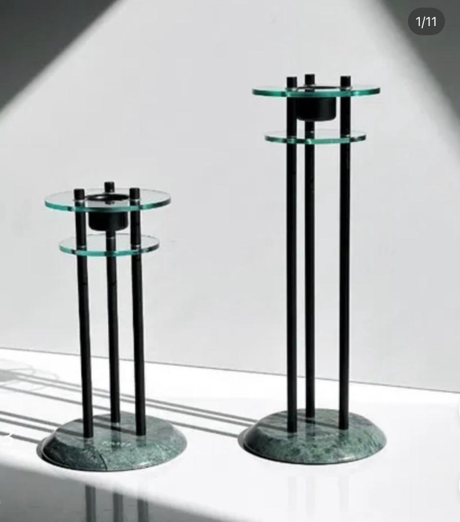 Set de 2 chandeliers Memphis, Maison & Meubles, Accessoires pour la Maison | Bougeoirs & Bougies, Chandelier, Vert, Enlèvement ou Envoi