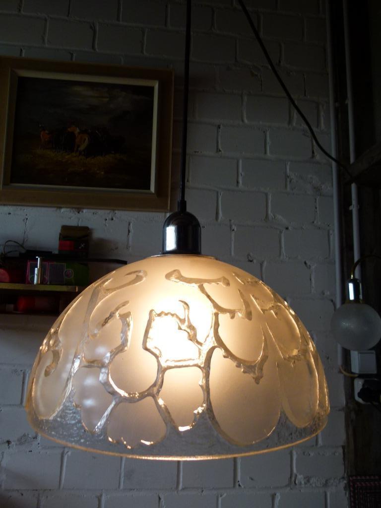 vintage Peill & Putzler hanglamp  Frosted 70er, Enlèvement, Maison et Meubles