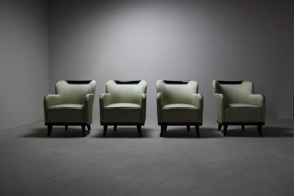 Set of four Art Deco armchairs, 1930-1950, Antiek en Kunst, Ophalen