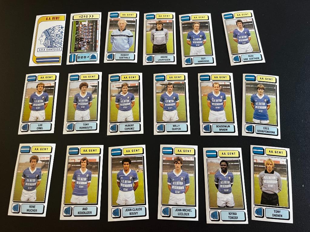 Panini stickers AA Gent 1983 'compleet' 18 stuks, Verzamelen, Verzenden, Zo goed als nieuw, Sport
