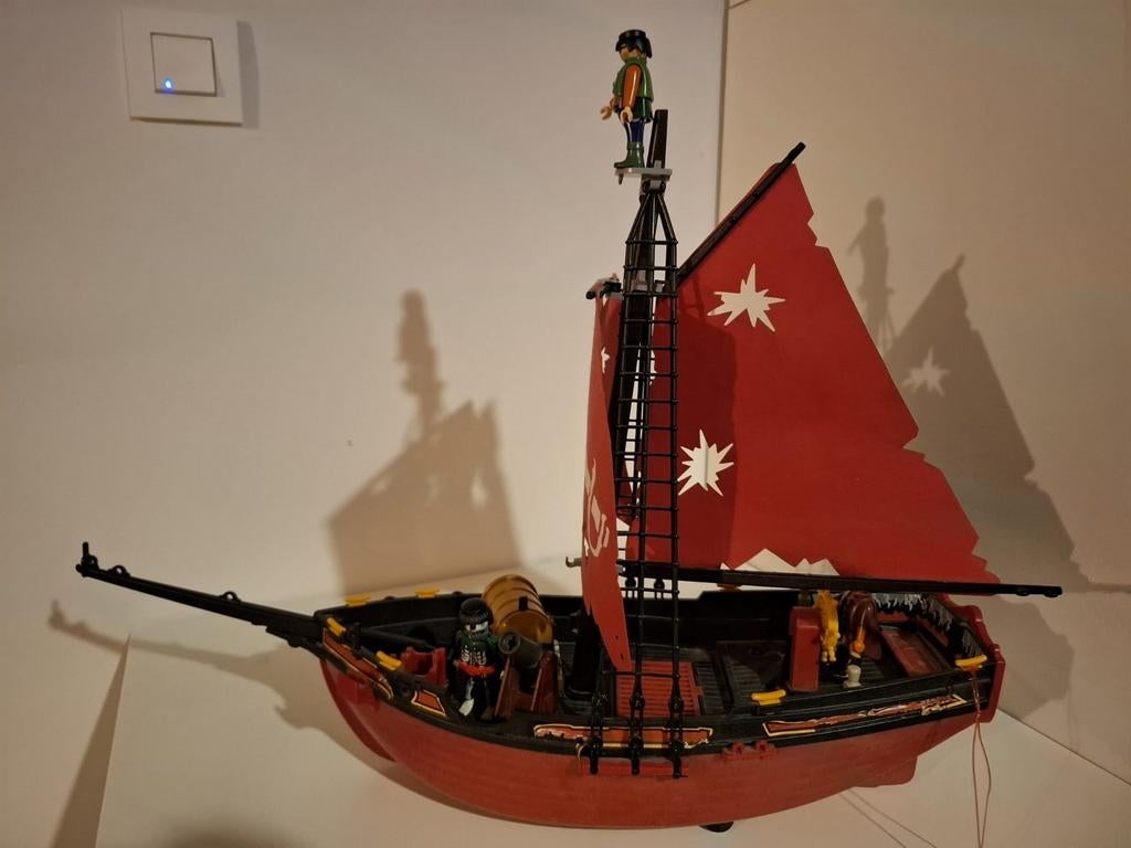 Playmobil bateau pirate avec figurines, Enlèvement ou Envoi, Utilisé