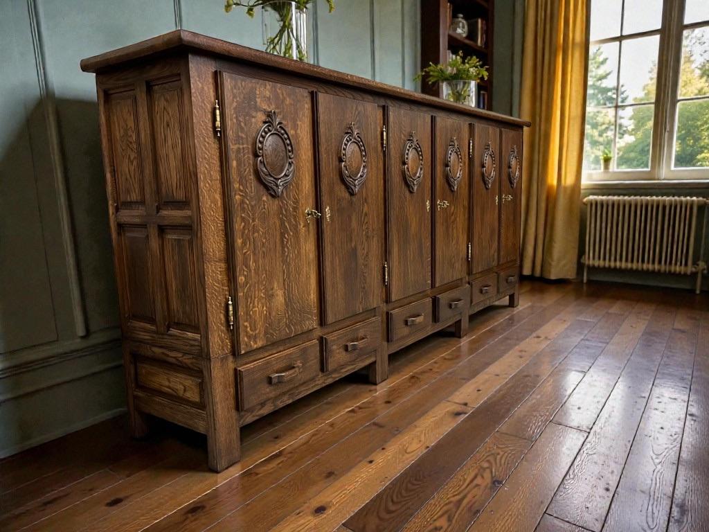 vintage XL houten kast / buffetkast / midboard, Huis en Inrichting, Kasten | Dressoirs, Ophalen of Verzenden