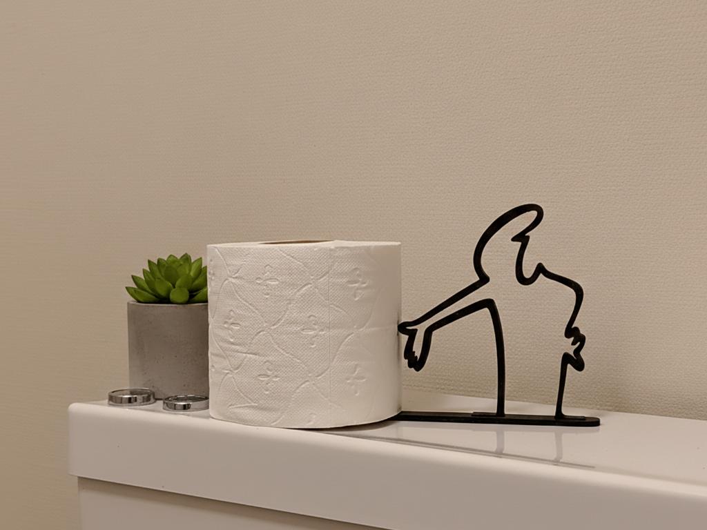 Toilet WC rolhouder La Linea, Ophalen of Verzenden, Nieuw, Zwart, Overige typen