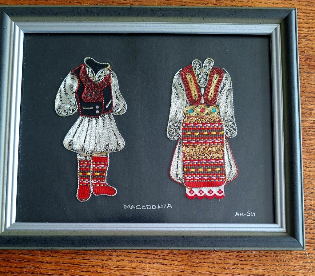 Desigd  filigrane geborduurde met zilveren zuid schilderij, Antiek en Kunst, Verzenden
