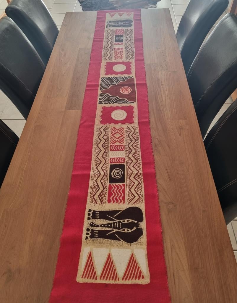 Unieke  Afrikaanse loper/wanddoek meegebracht reis Namibia., Antiek en Kunst, Antiek | Woonaccessoires, Ophalen