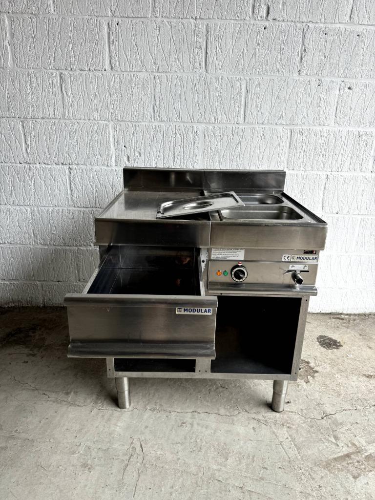 Modular Bain-Marie met onderstel en werkbank, Ophalen, Gebruikt, Inox Meubilair
