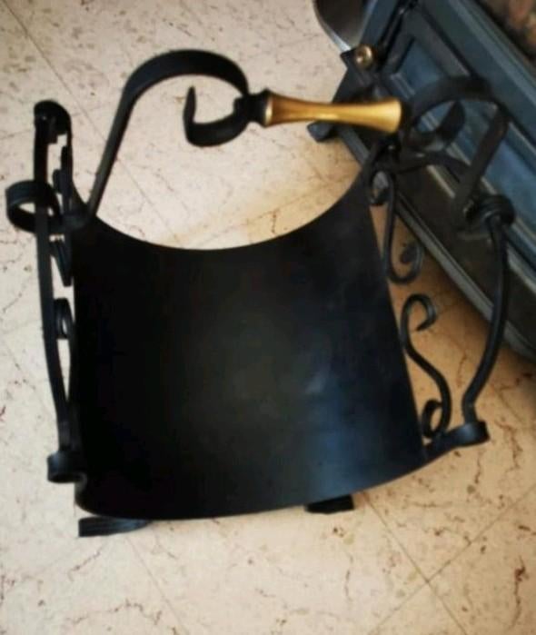 Houthaard houtkachel mand in smeedwerk NIEUW SAEY, Ophalen of Verzenden, Zo goed als nieuw, Hout, Houtkachel