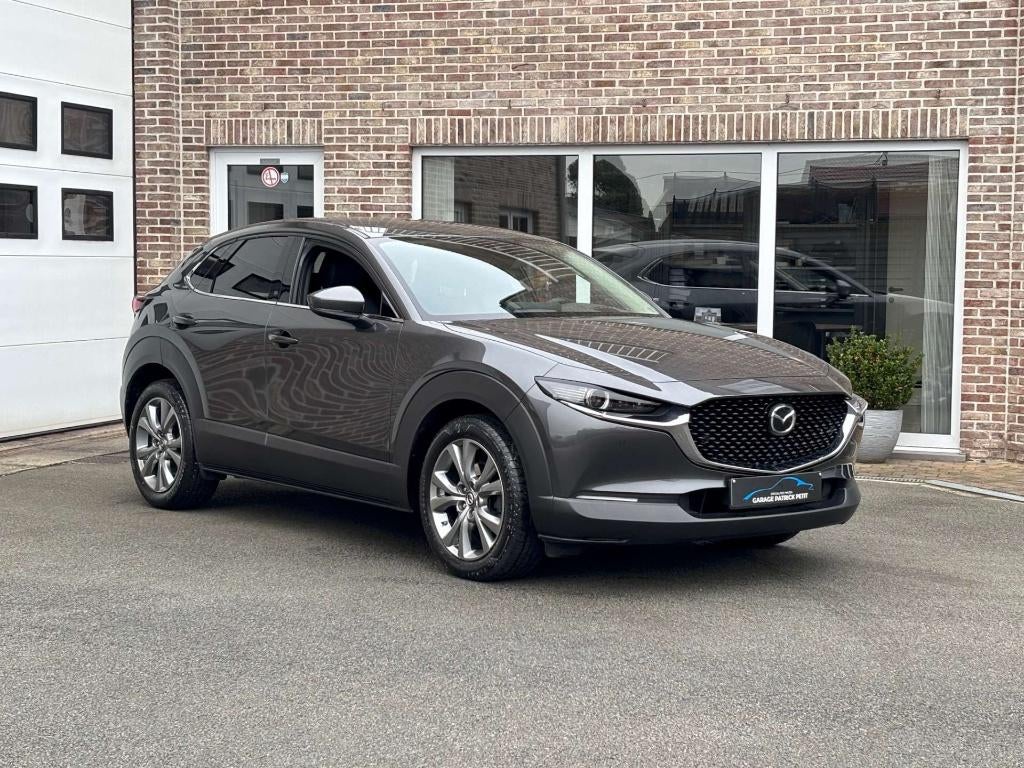 Mazda CX-30 2.0 SKY-X / Automaat / Leder / Trekhaak, Autos, Mazda, Cuir, Argent ou Gris, Euro 6, Noir