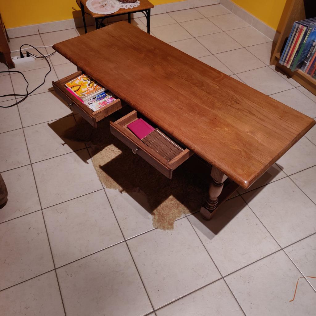 Table basse de salon en chêne, Maison & Meubles, Tables | Tables de salon, Comme neuf, Moins de 50 cm, 100 à 150 cm, Rectangulaire