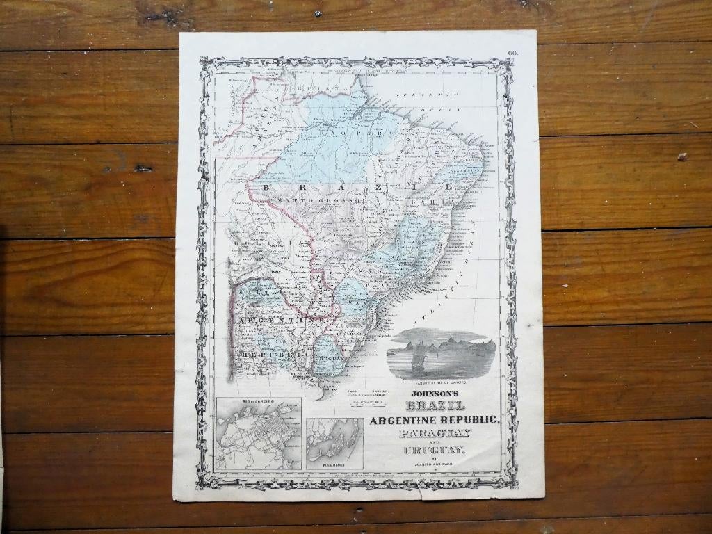 A New Accurate Map of Brasil - E. Bowen - circa 1750, Ophalen of Verzenden