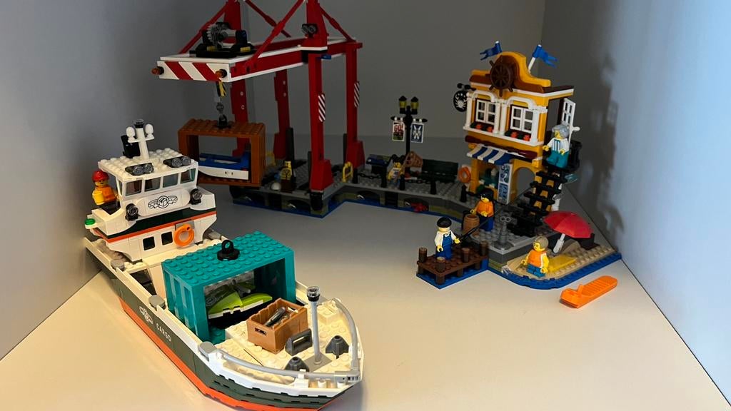 Lego city - Haven met vrachtschip - 60422, Ophalen of Verzenden, Zo goed als nieuw, Complete set, Lego