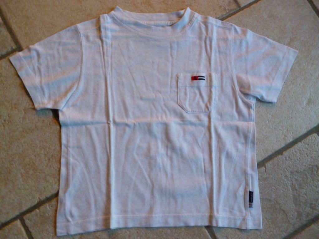 Witte T-shirt korte mouw red&blue 6j (zgst) geen vlekken, Ophalen of Verzenden, Zo goed als nieuw, Geen