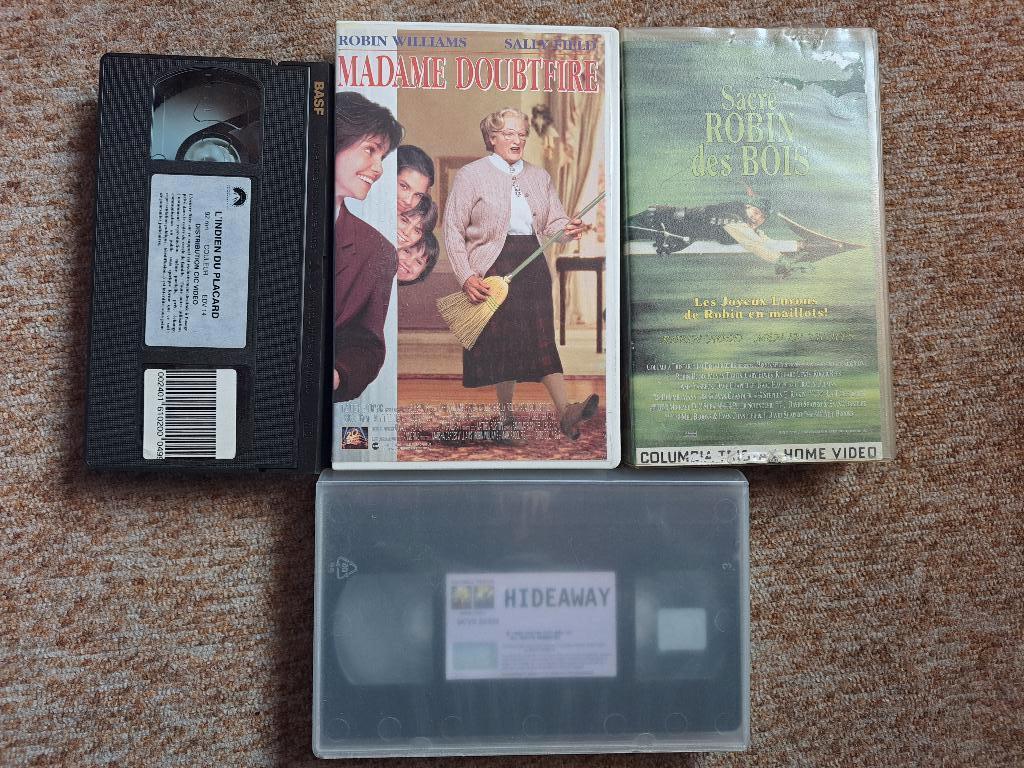 Lot Vhs - Robin Williams - Doubtfire, Ophalen of Verzenden, Gebruikt, Komedie