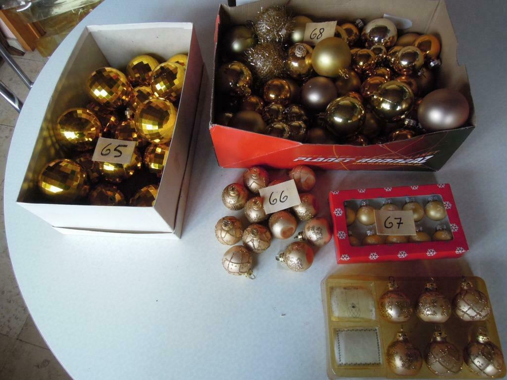 kerstballen goudkleurig vintage, Diversen, Ophalen of Verzenden, Zo goed als nieuw