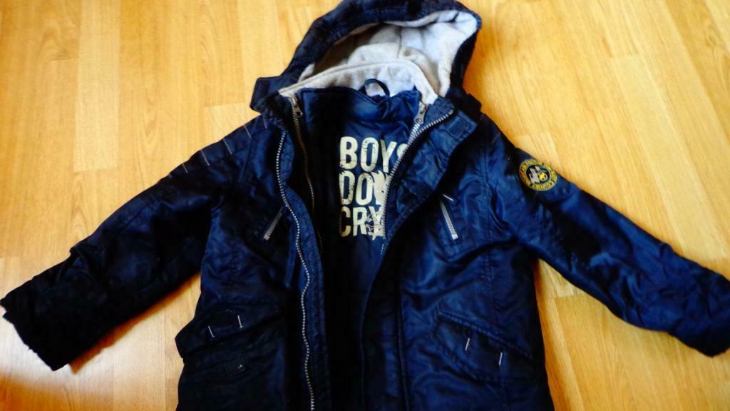 jas met bodywarmer los te maken (maat 122) donkerblauw, Ophalen, Gebruikt, Jongen, Jas