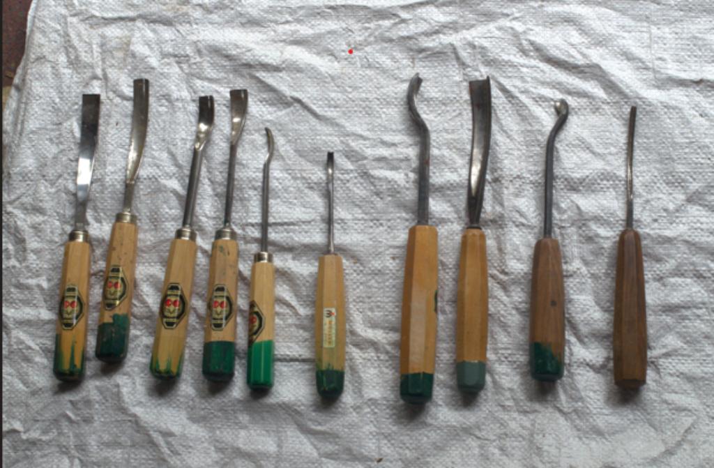 houtsnij beitels, Hobby en Vrije tijd, Ophalen, Gebruikt