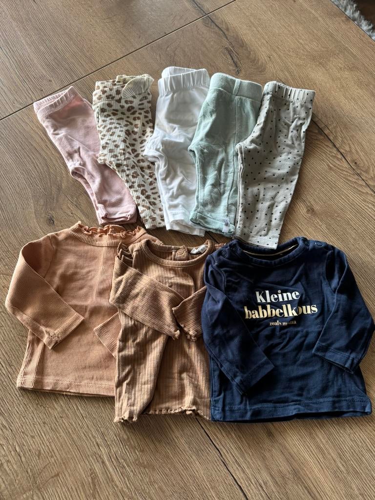Leggings et manches longues pour bébés filles m 50-56, Enlèvement ou Envoi, Comme neuf, Taille 50
