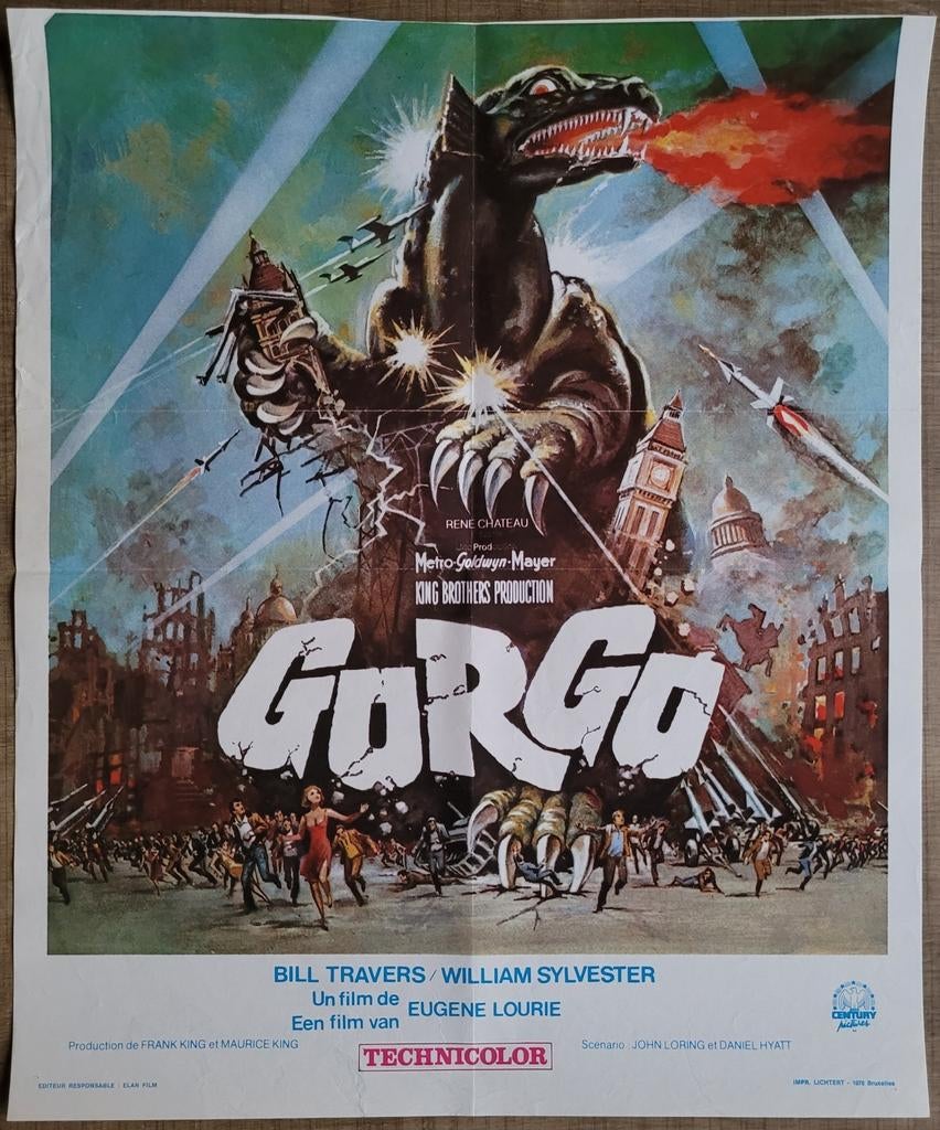 Oude filmposter: Gorgo (1961), Verzamelen, Ophalen of Verzenden, Gebruikt, Film, Poster