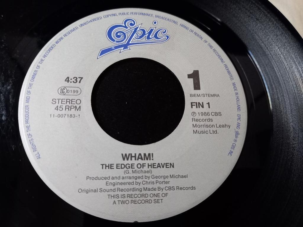 Wham! – The Edge Of Heaven / Wham! Rap '86 '7, Ophalen of Verzenden, Zo goed als nieuw, Pop