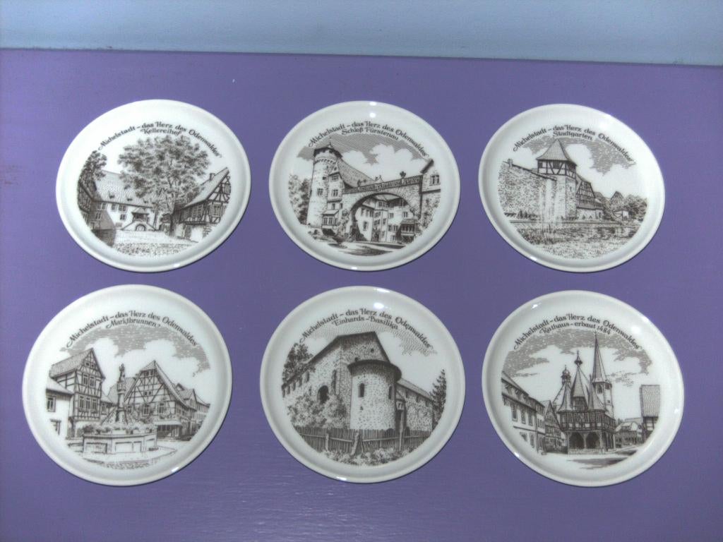 6 Porseleinen onderleggers. (furstenberg), Ophalen of Verzenden, Zo goed als nieuw, Porselein